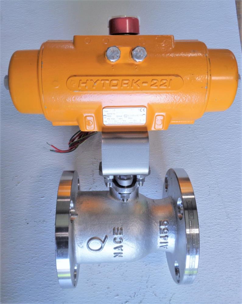 Quadrant 3" 150# Stainless Steel Ball Valve F1RSSRRLH1F300 w/Hytork 221 Actuator